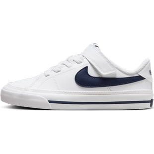 耐克幼童轻便平底运动鞋魔术贴冬男女童NIKE COURT LEGACY DA5381