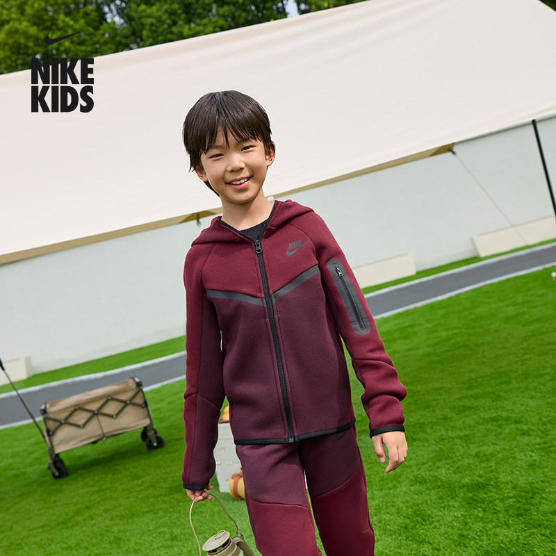 耐克大童针织经典连帽衫冬季男女童舒适卫衣外套NIKE TECH HV5867