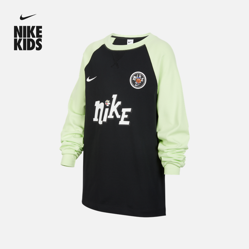 耐克大童宽松速干上衣冬季新款男童长袖运动NIKE DRI-FIT IO0098