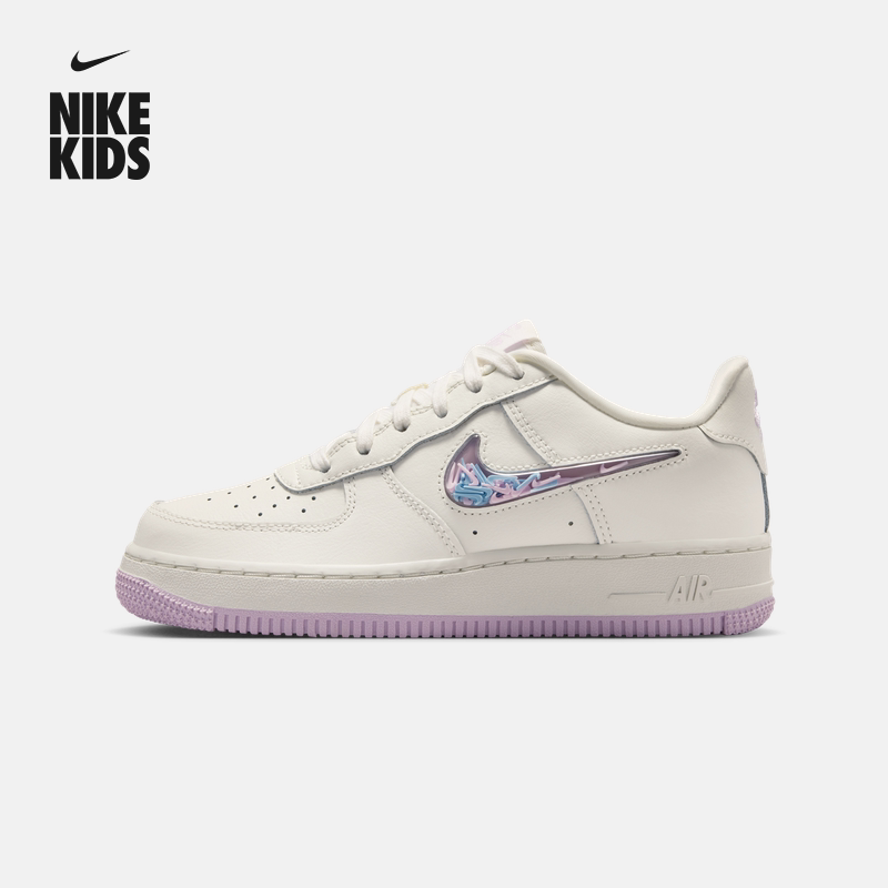 耐克空军一号大童皮面运动鞋春季新款男女童板鞋NIKE AF1 IQ9795