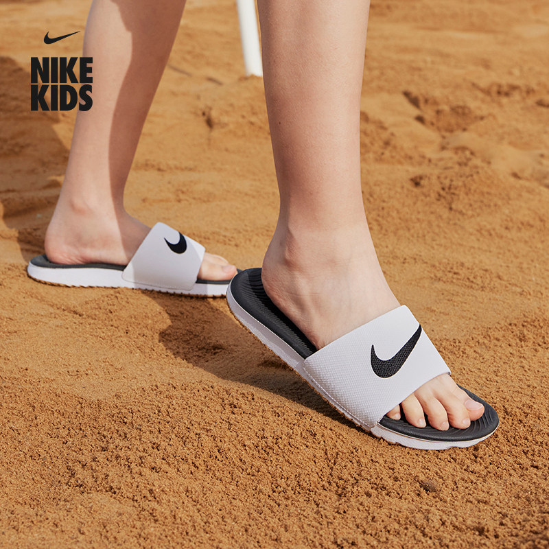 耐克大童室内拖鞋男女童舒适NIKE KAWA 819352