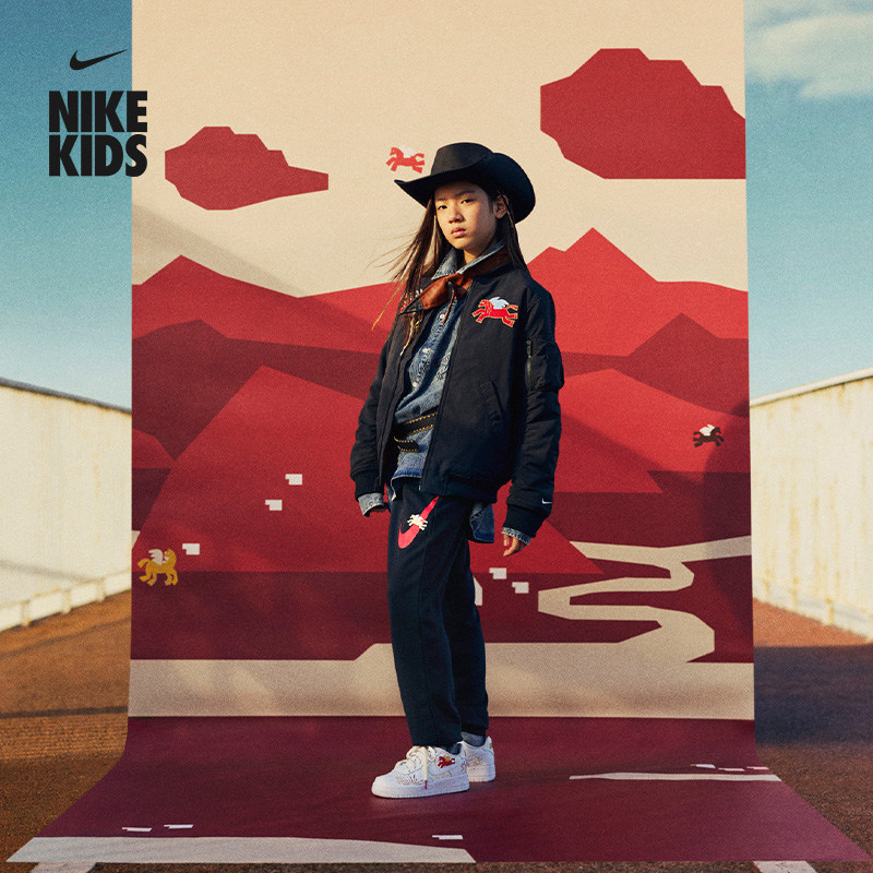 耐克马年限定脱缰系列新年款大童长裤春季新款男女童NIKE IQ3935