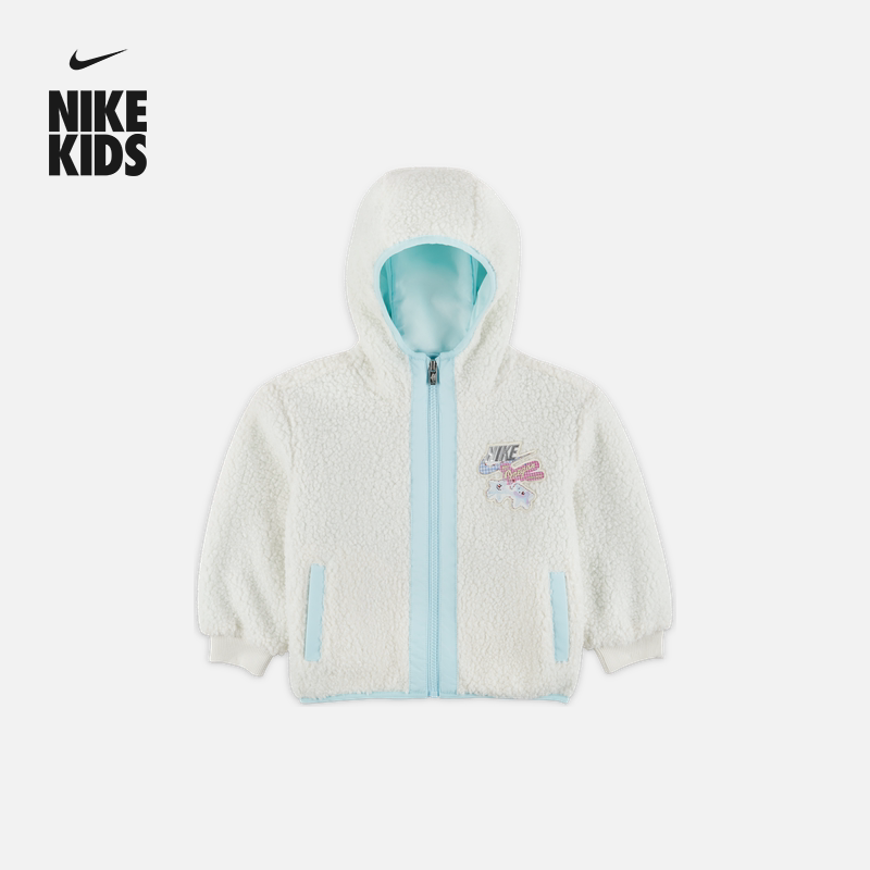 耐克婴童针织仿羊羔绒夹克冬季男童柔软宝宝叠搭外套NIKE IQ9936