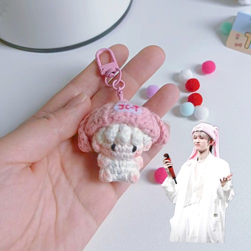 手工钩织小软糖Q版檀健次多多挂件兔耳毛线帽周边个性钥匙扣挂饰