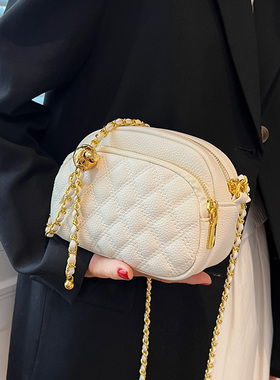 高级感小包包女2026新款时尚流行菱格链条包百搭单肩斜挎包小方包