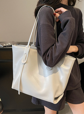 大容量手拎包包女士2026新款时尚百搭单肩包流行上课通勤包托特包