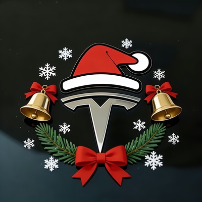 圣诞帽装饰2D贴纸节日圣诞帽个性创意车贴摩托车身特斯拉车标贴纸