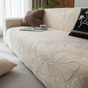 简约风提花绒沙发套四季通用2026新款轻奢感防滑全包沙发罩套