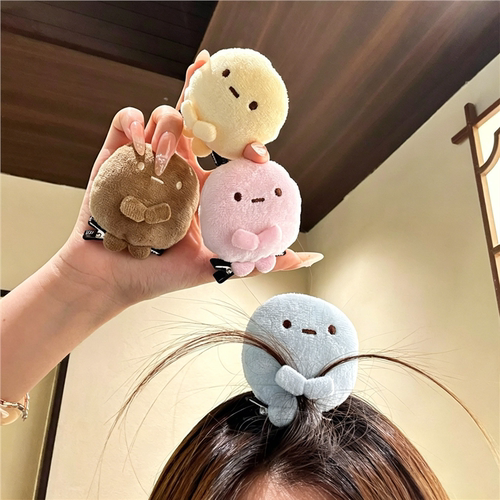 角落生物发夹可爱四色圆子