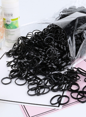 儿童发饰一次性橡皮筋发绳女宝宝强拉不断黑色发圈扎头发成人头绳