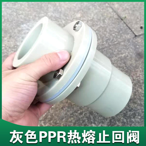 灰色全塑PPR立式止回阀单向阀