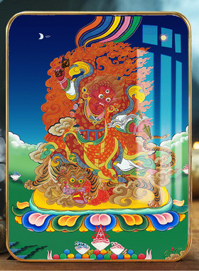 忿怒莲师摆台相框桌面摆件佛像唐卡画普巴金刚多杰卓勒卓洛愤怒像