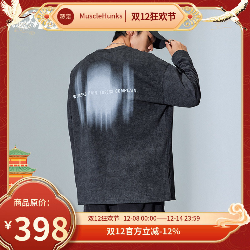 长袖t恤长袖MuscleDog