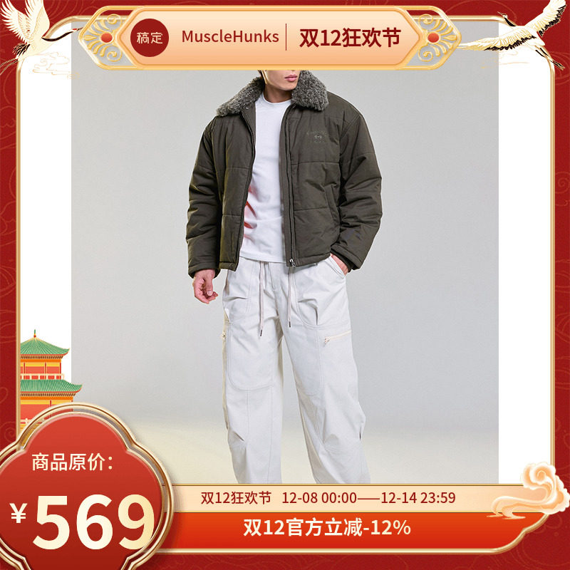 肌肉狗舒适亲肤潮牌新品棉服外套