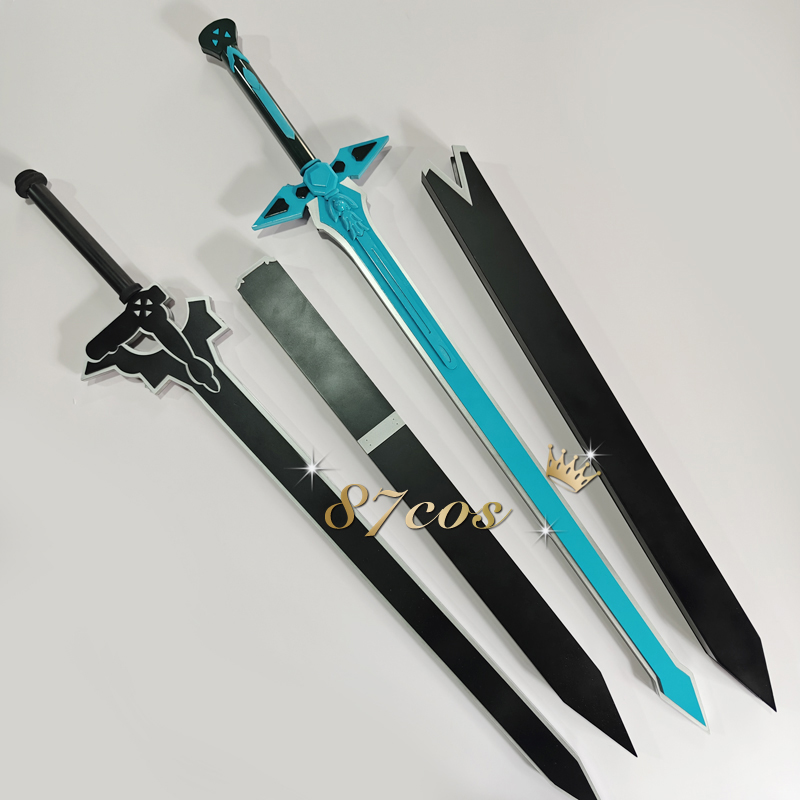 刀剑神域 桐人 黑剑阐释者 白剑逐暗者 可发光cos道具武器定做