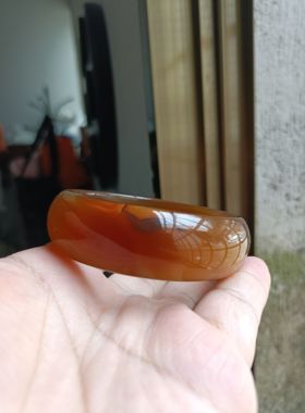 天然巴西黄冰糖玛瑙手镯经典加宽加厚/送礼佳品/时尚百搭女款197