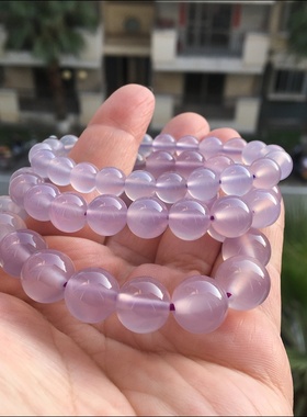 紫罗兰脱俗风圆润通透好礼手链