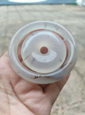 巴西天然水草玛瑙手镯吊坠套装水润冰透原石无烧平安扣女手环279