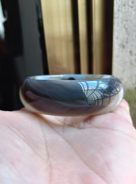 巴西纯天然水墨丹青玛瑙手镯加宽加厚一物一拍女镯子个性60mm149