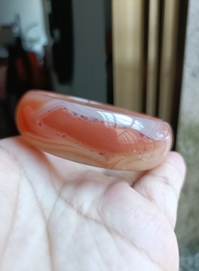 特价天然巴西橘色玛瑙手镯俏色玉髓玉镯女款一物一图水润女礼218