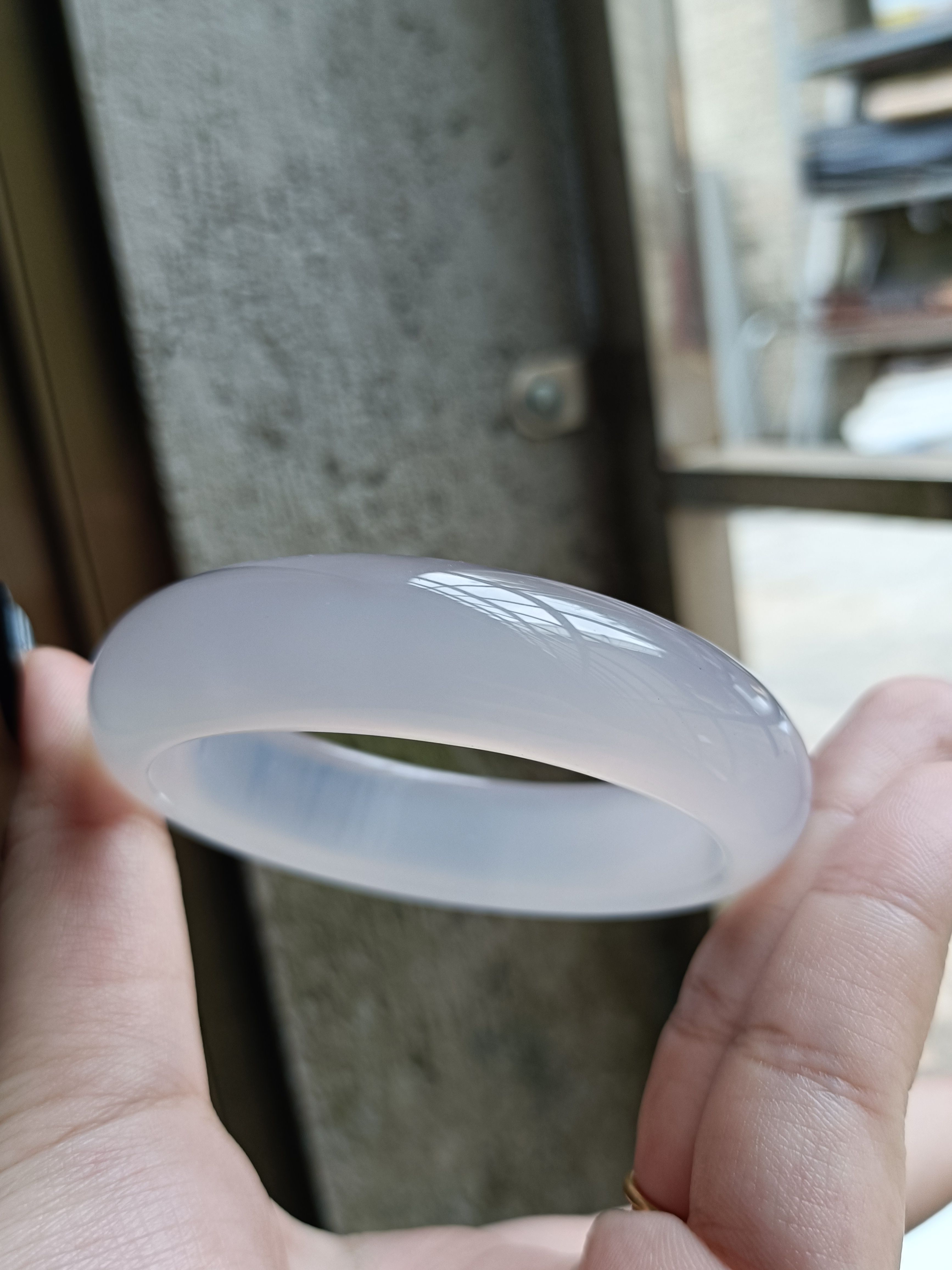 巴西纯天然紫罗兰玛瑙手镯中宽加厚水润冰透甜美女手环礼时尚175