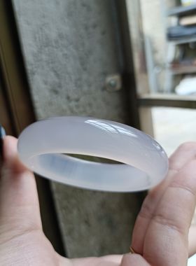 巴西纯天然紫罗兰玛瑙手镯中宽加厚水润冰透甜美女手环礼时尚175