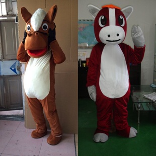 马人偶服装人穿马人偶服吉祥物活动演出服马年生肖人偶装玩偶服