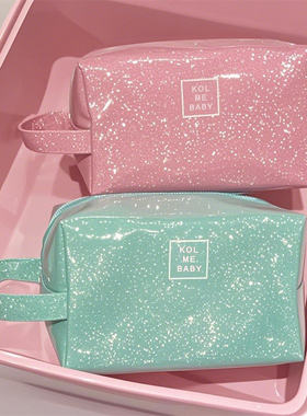 大容量化妆包果冻包洗漱包便携旅行多功能整理包塑料包可爱收纳包