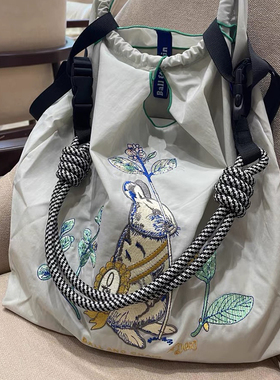 吾身绣品 手提袋日本ballchain刺绣尼龙环保袋包购物袋