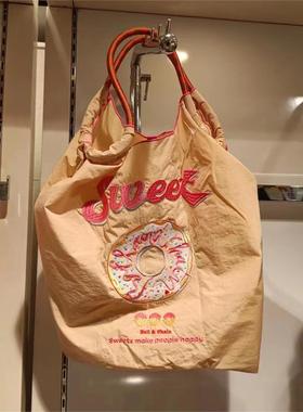 新款甜甜圈 吾身绣品日本ballchain环保袋包尼龙帆布袋