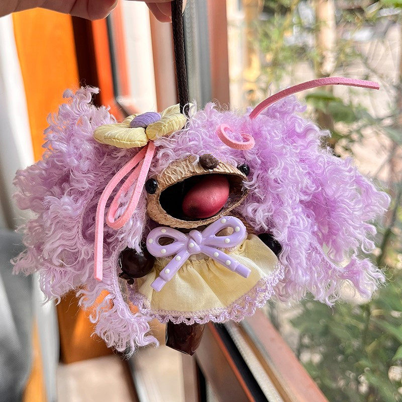 美式可爱果壳豆荚娃娃diy材料包手工包挂件送女朋友礼物治愈摇铃