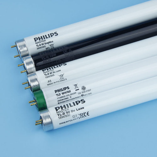 飞利浦对色灯管18W36W965标准光源D65/CWF/TL83/84高显色绘图灯管