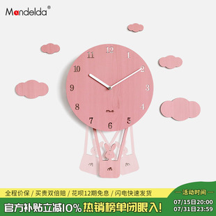 北欧轻奢装 家用艺术背景墙 饰时钟表挂钟客厅个性 创意家用简约时尚