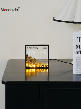 Mandelda日进斗金创意摆件乔迁新居玄关办公室招财装饰品开业礼物