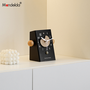 饰品 座钟装 Mandelda入户玄关时钟装 桌面摆件客厅电视柜酒柜摆台式
