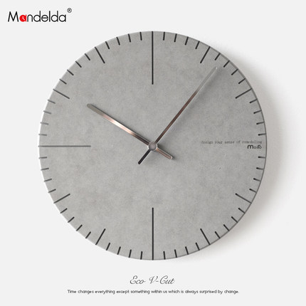 Mandelda北欧客厅卧室家用挂钟现代简约欧式时钟创意静音复古钟表