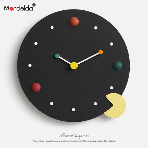 mandelda免打孔创意客厅钟表