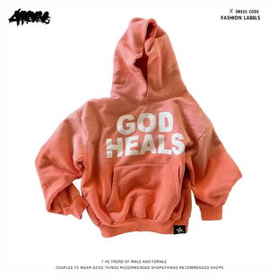 y2k hoodie美式小众高街风字母印花连帽卫衣男女同款宽松潮流上衣