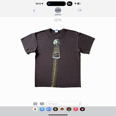 Sackboy Giant Zipper Graphic T-shirt300克重磅纯棉短袖t恤潮牌