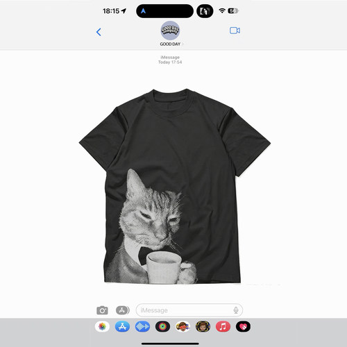 Gentleman Coffee Cat Tee美式独立小众潮牌摇滚亚文化风纯棉t恤