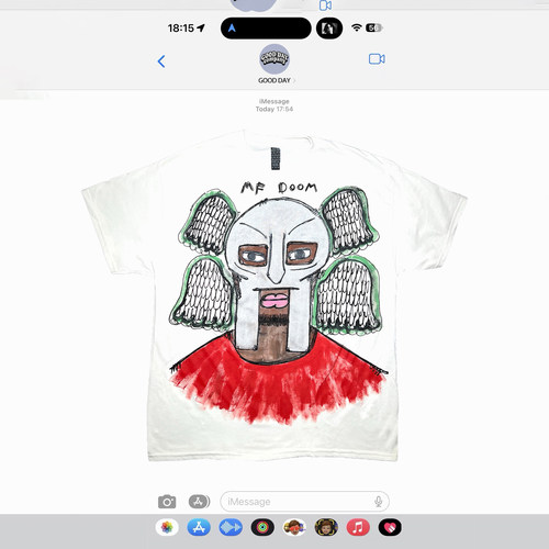 MF DOOM Mask Angel Wings Art Print传奇地下说唱音乐人限定tee