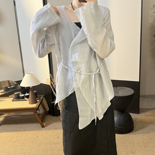 苎麻2024春夏新款百搭设计开衫