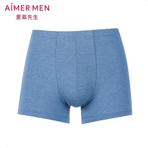 aimer men爱慕先生条纹永恒中腰平角内裤NS23B921