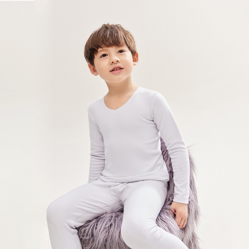 爱慕官方正品牌儿童保暖内衣男女孩秋冬磨毛长袖长裤秋衣秋裤正品