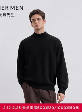 爱慕先生25秋冬暖搭-轻休闲男士打底毛衫小高领套头长袖NS72M461
