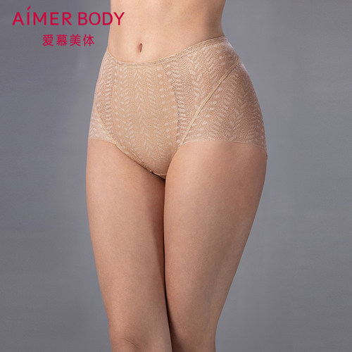 爱慕美体25春夏凉塑内裤女棉质底裆凉感高腰平角塑裤AD330561