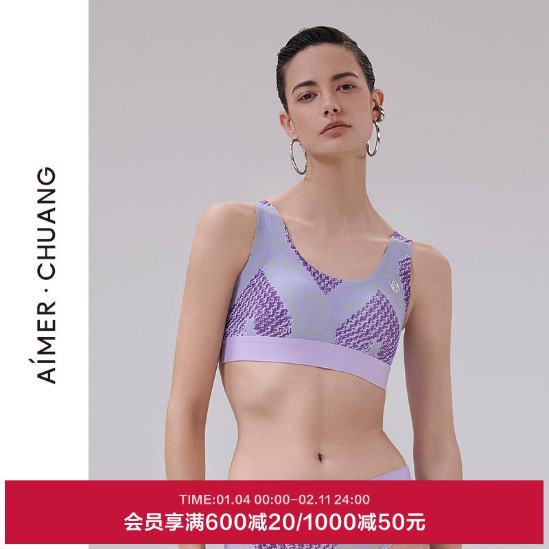 AIMER CHUANG趣野2内衣女无钢圈背心式舒适文胸CA171981