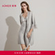 爱慕银河漫游春夏睡衣女含桑蚕丝睡袍AM48C961