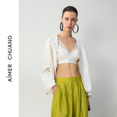 爱慕·CHUANG明动6内衣女2025春夏V领无钢圈轻薄透气文胸CA171661