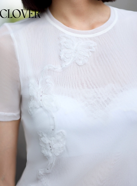 【25春夏】兰卡文(LA CLOVER)漫夜花海系列短袖打底外穿LC72ZQ1
